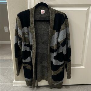 Camo Cardigan Sweater